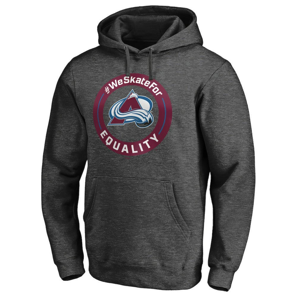 Colorado Avalanche #WeSkateFor Pullover Hoodie - Heather Gray | NHL near me