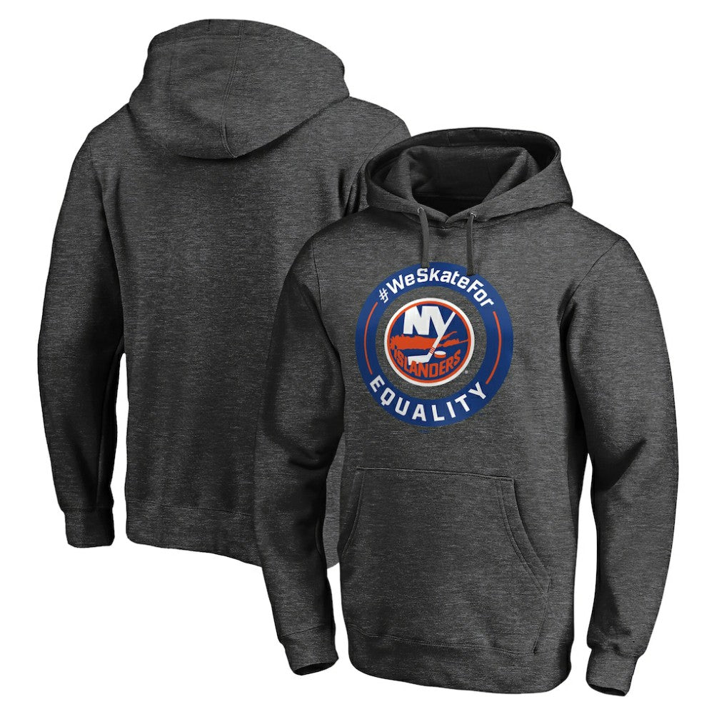 New York Islanders #WeSkateFor Pullover Hoodie - Heather Gray | NHL sale