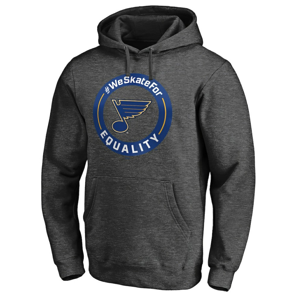 St. Louis Blues #WeSkateFor Pullover Hoodie - Heather Gray | NHL Lifestyle