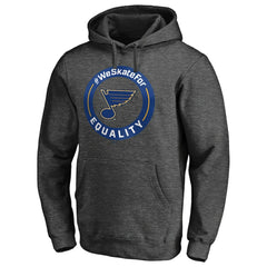 St. Louis Blues #WeSkateFor Pullover Hoodie - Heather Gray | NHL Lifestyle