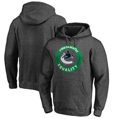 Vancouver Canucks #WeSkateFor Pullover Hoodie - Heather Gray | NHL Lifestyle