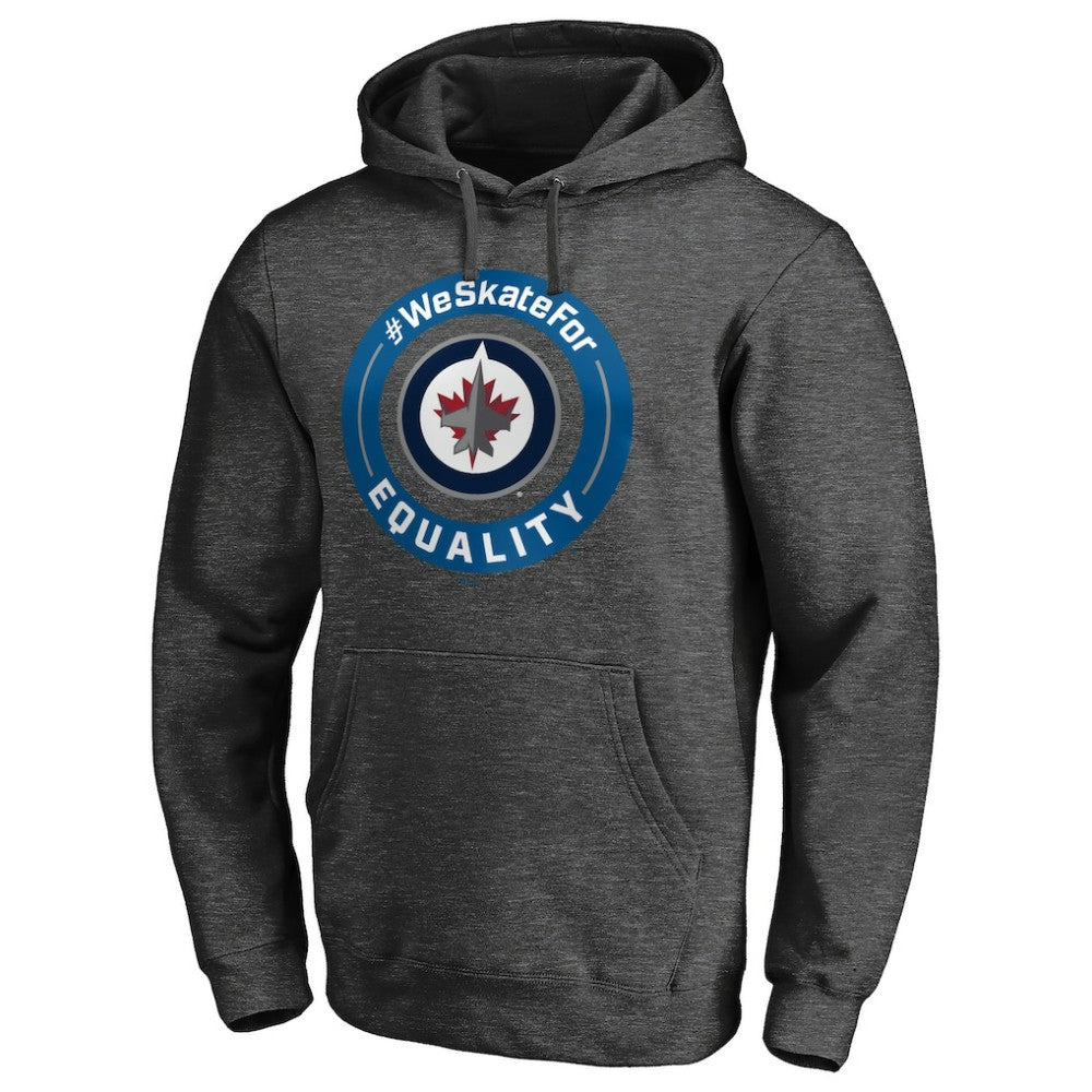 Winnipeg Jets #WeSkateFor Pullover Hoodie - Heather Gray | NHL on sale