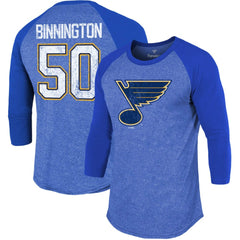 Jordan Binnington St. Louis Blues Fanatics Name & Number Tri-Blend Raglan 3/4-Sleeve T-Shirt - Blue | Fanatics near me