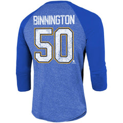 Jordan Binnington St. Louis Blues Fanatics Name & Number Tri-Blend Raglan 3/4-Sleeve T-Shirt - Blue | Fanatics near me