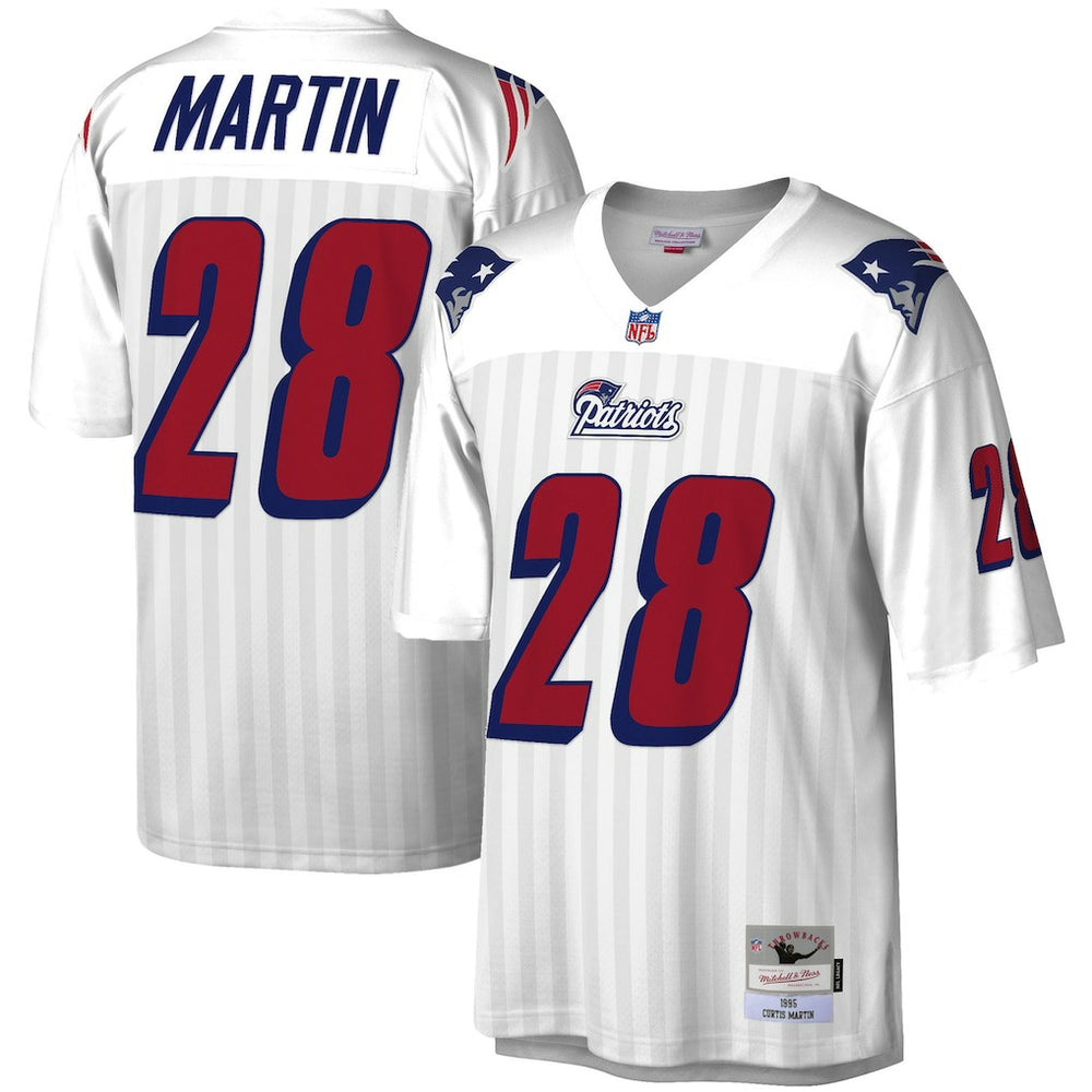 Curtis Martin New England Patriots Legacy Replica Jersey - White - Mitchell & Ness