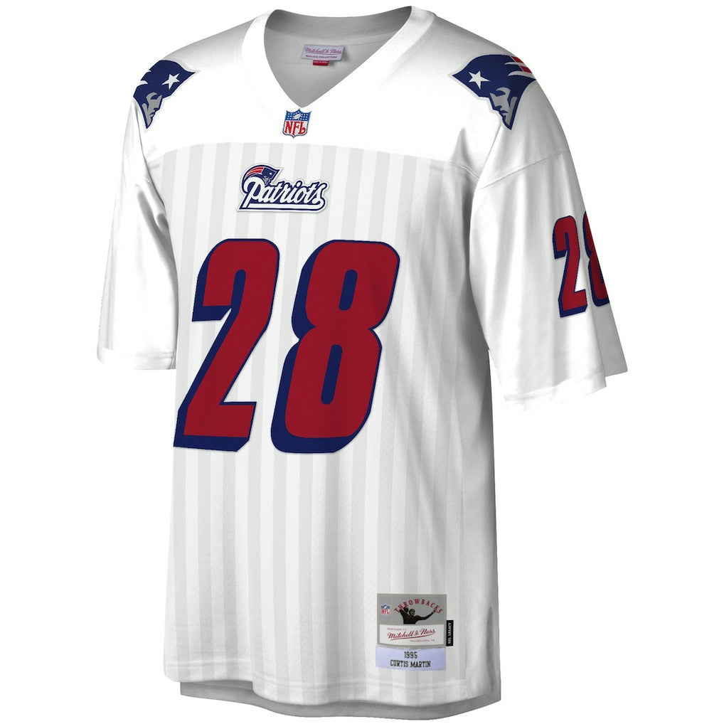 Curtis Martin New England Patriots Legacy Replica Jersey - White - Mitchell & Ness