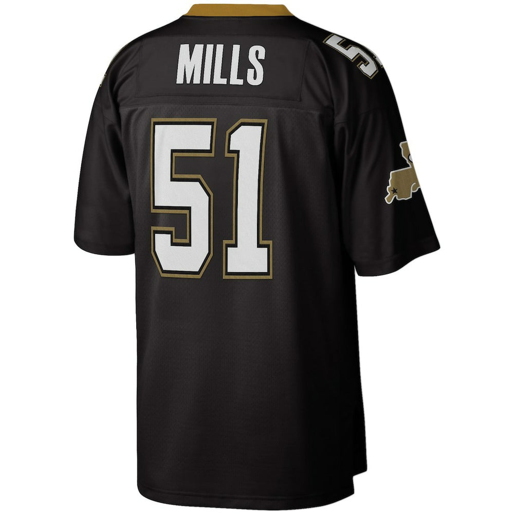 Sam Mills New Orleans Saints Legacy Replica Jersey - Black - Mitchell & Ness