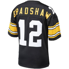 Terry Bradshaw Pittsburgh Steelers Authentic Throwback Retired Player Jersey - Black - Mitchell & Ness