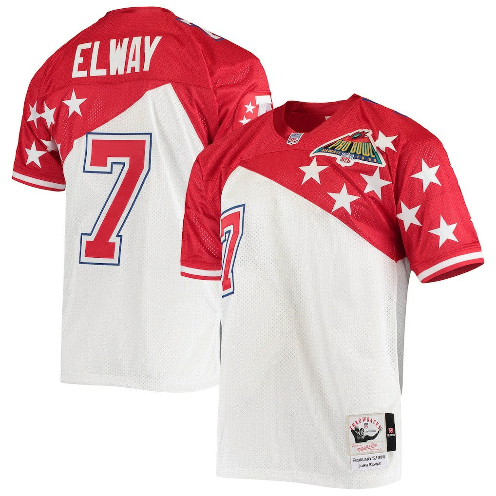John Elway AFC 1995 Pro Bowl Authentic Jersey - White/Red - Mitchell & Ness