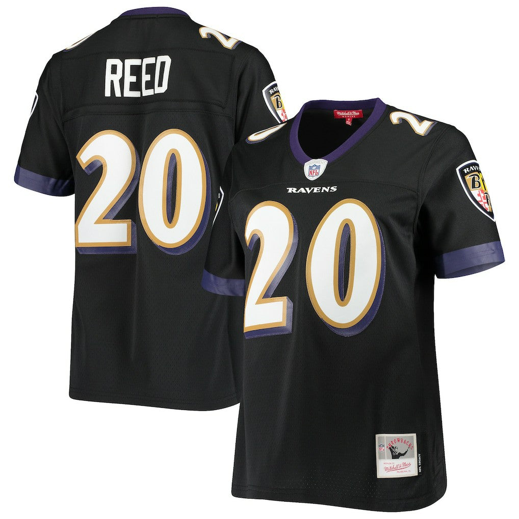 Ed Reed Baltimore Ravens Women's Legacy Replica Team Jersey - Black - Mitchell & Ness