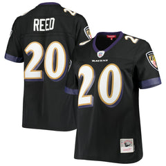 Ed Reed Baltimore Ravens Women's Legacy Replica Team Jersey - Black - Mitchell & Ness