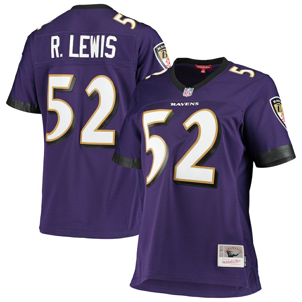 Ray Lewis Baltimore Ravens Women's Legacy Replica Team Jersey - Purple - Mitchell & Ness