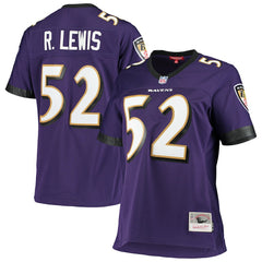 Ray Lewis Baltimore Ravens Women's Legacy Replica Team Jersey - Purple - Mitchell & Ness
