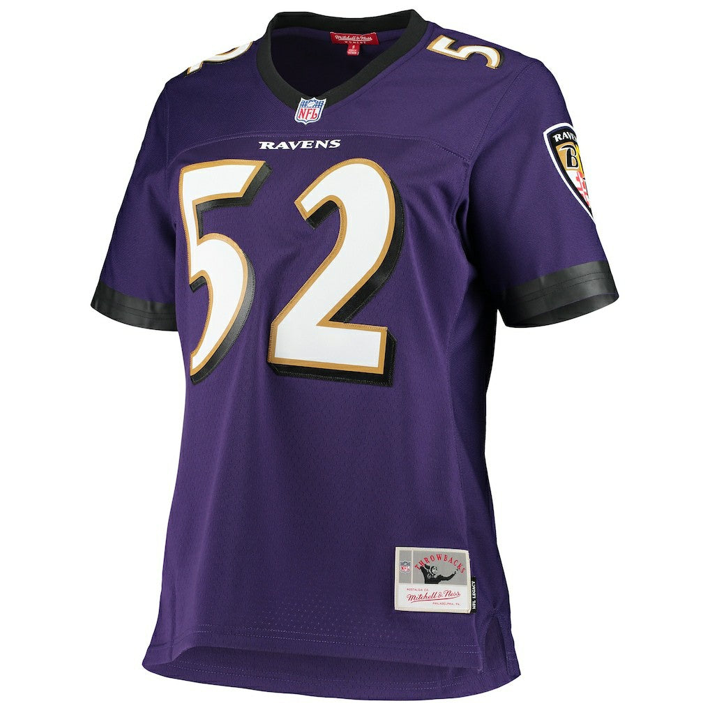 Ray Lewis Baltimore Ravens Women's Legacy Replica Team Jersey - Purple - Mitchell & Ness