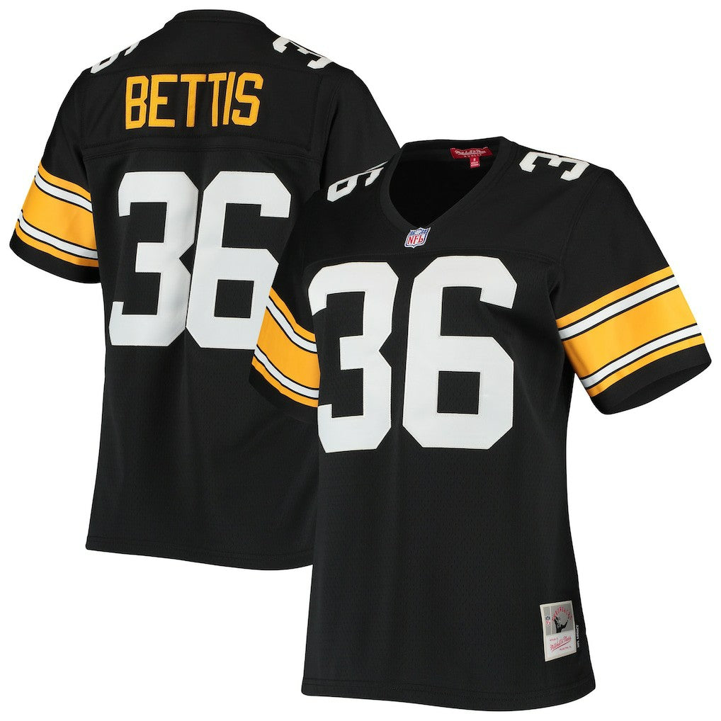 Jerome Bettis Pittsburgh Steelers Women's 1996 Legacy Replica Jersey - Black - Mitchell & Ness