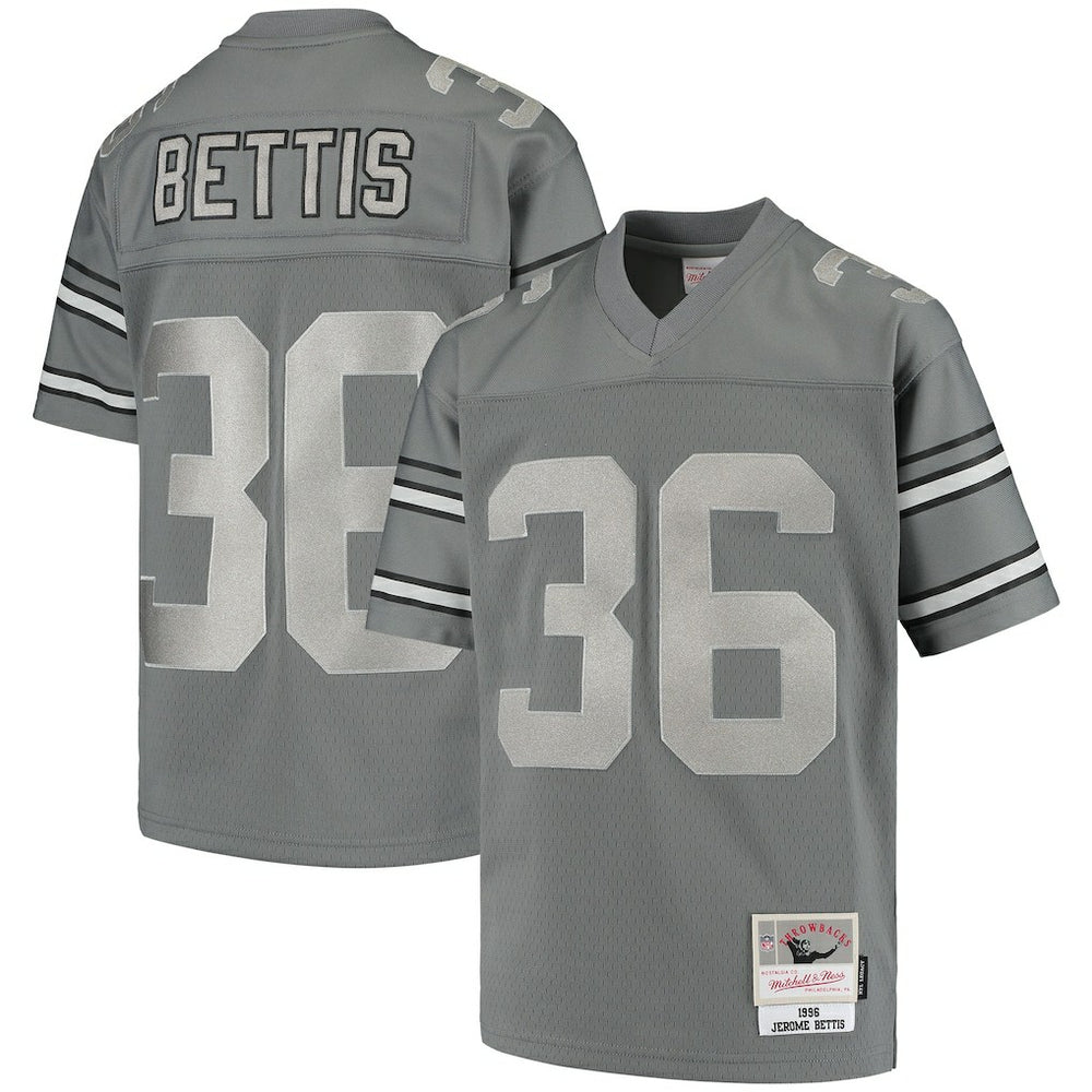 Jerome Bettis Pittsburgh Steelers Youth 1996 Retired Player Metal Replica Jersey - Charcoal - Mitchell & Ness