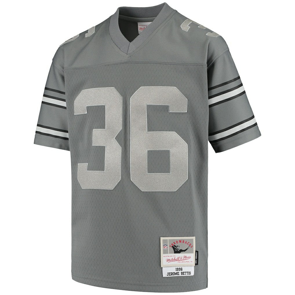 Jerome Bettis Pittsburgh Steelers Youth 1996 Retired Player Metal Replica Jersey - Charcoal - Mitchell & Ness