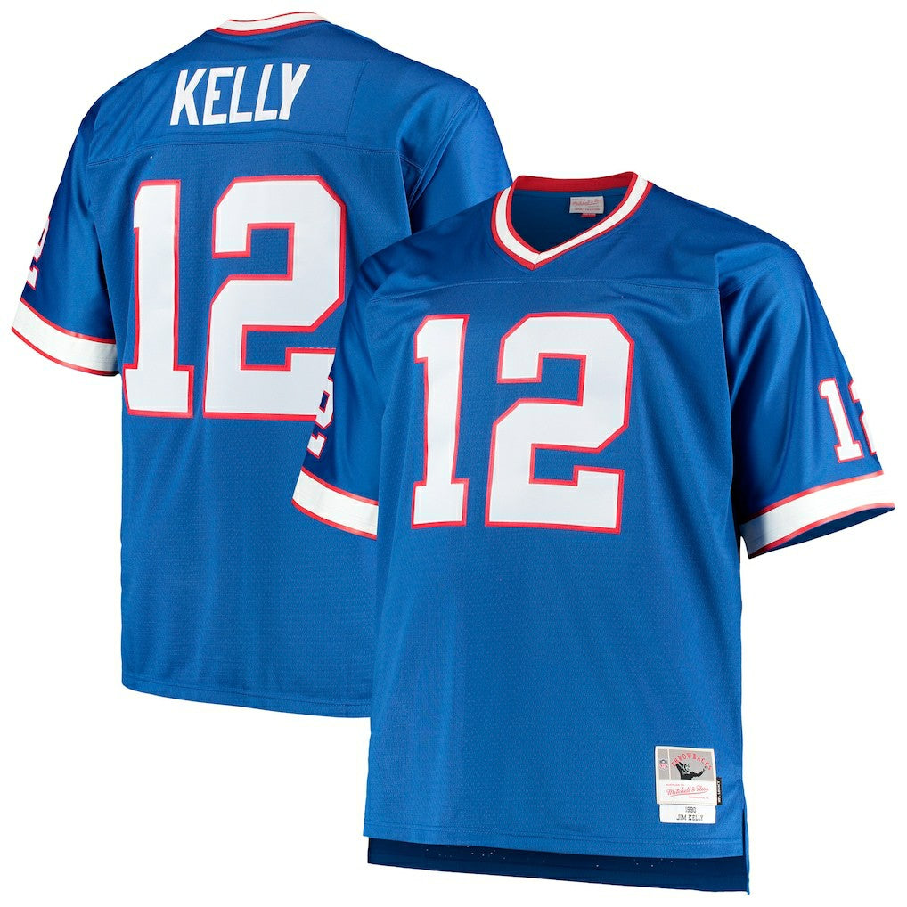 Jim Kelly Buffalo Bills Big & Tall 1990 Retired Player Replica Jersey - Royal - Mitchell & Ness