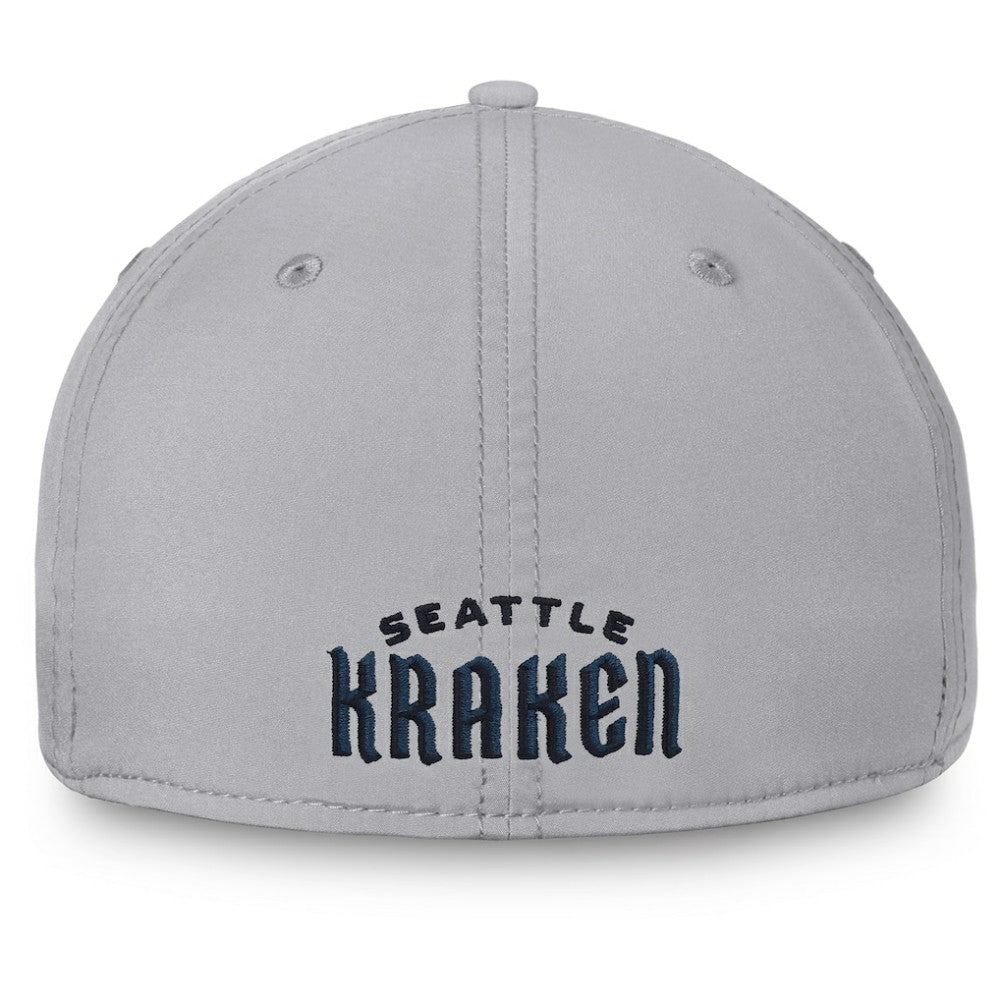Seattle Kraken Fanatics Core Primary Logo Flex Hat - Gray | Fanatics discount