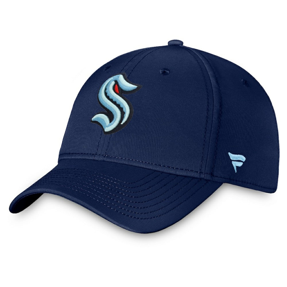 Seattle Kraken Fanatics Core Primary Logo Flex Hat - Navy | Fanatics sale