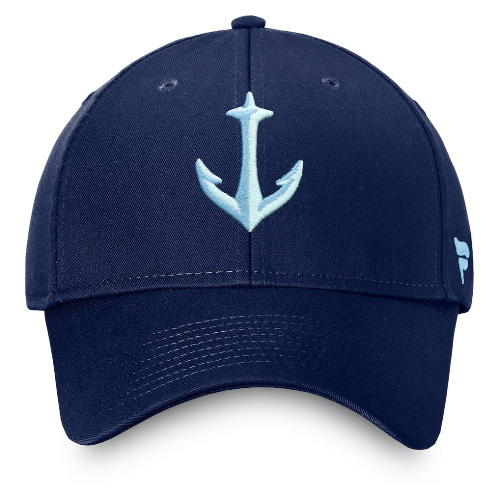 Seattle Kraken Fanatics Core Secondary Logo Adjustable Hat - Deep Sea Blue | Fanatics discount