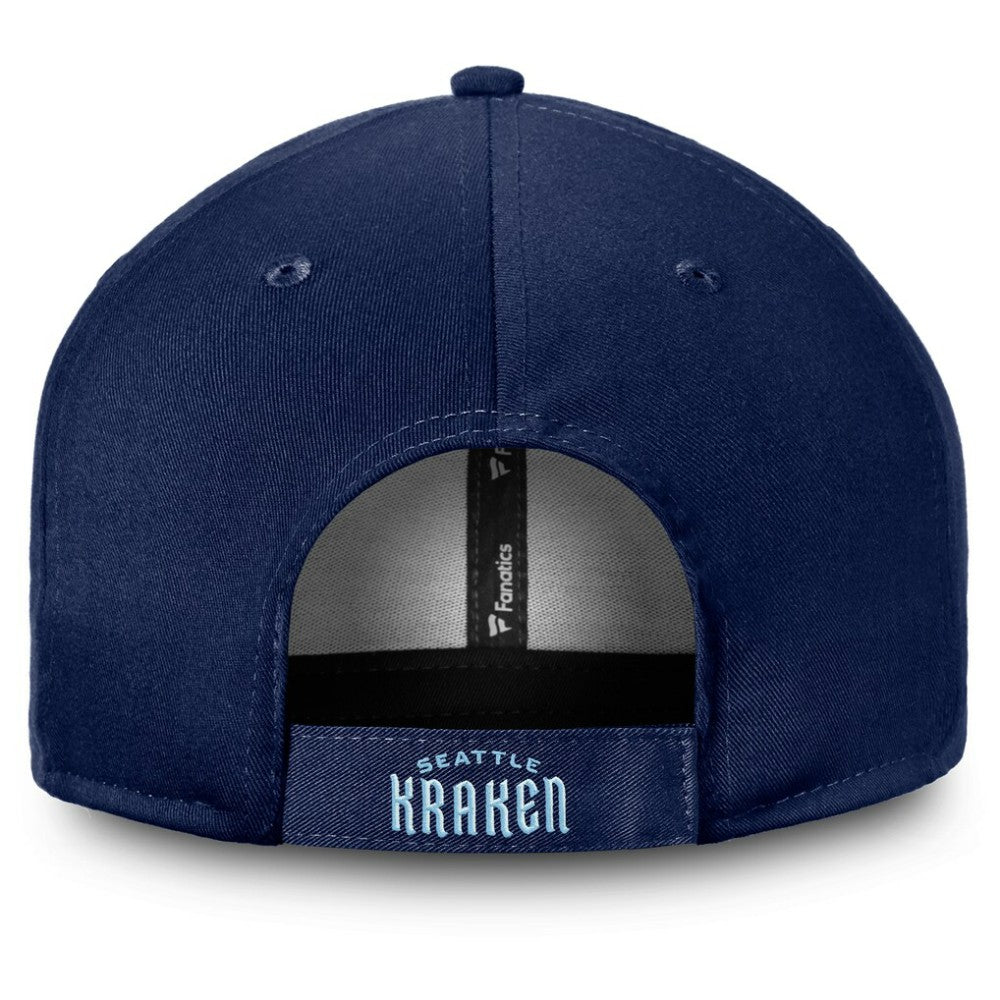 Seattle Kraken Fanatics Core Secondary Logo Adjustable Hat - Deep Sea Blue | Fanatics discount