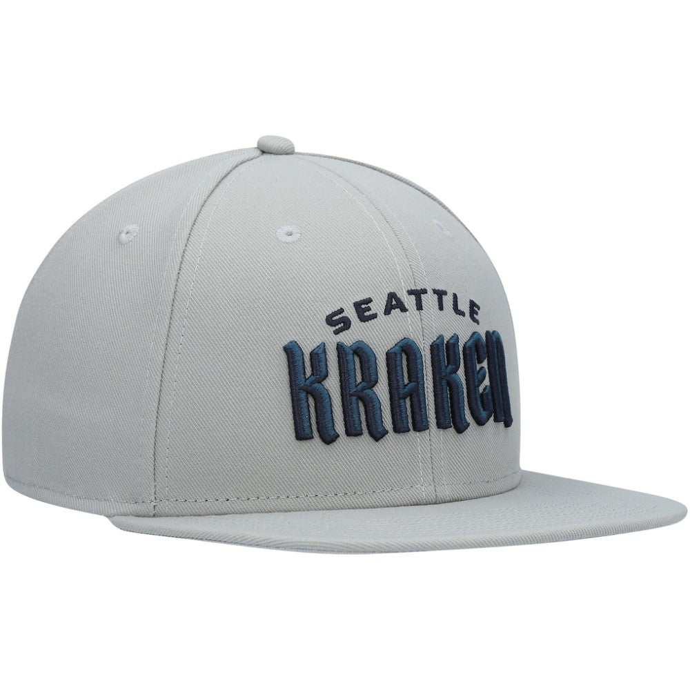 Seattle Kraken Fanatics Wordmark Logo Snapback Hat - Gray | Fanatics sale