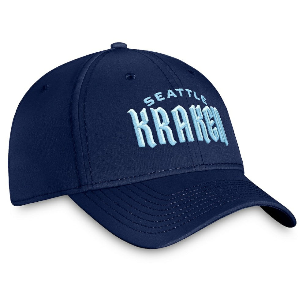 Seattle Kraken Fanatics Wordmark Flex Hat - Deep Sea Blue | Fanatics sale