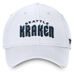 Seattle Kraken Fanatics Wordmark Flex Hat - White | Fanatics Lifestyle