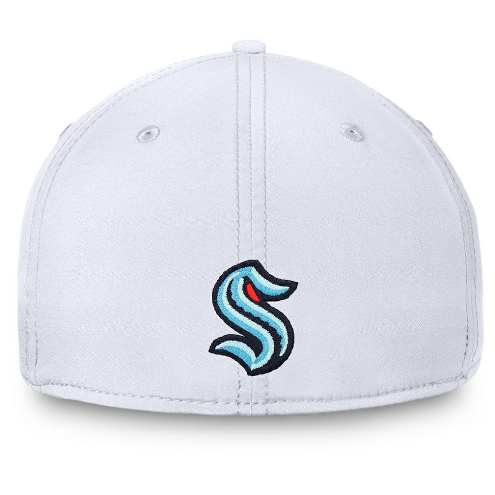 Seattle Kraken Fanatics Wordmark Flex Hat - White | Fanatics Lifestyle