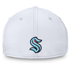 Seattle Kraken Fanatics Wordmark Flex Hat - White | Fanatics Lifestyle