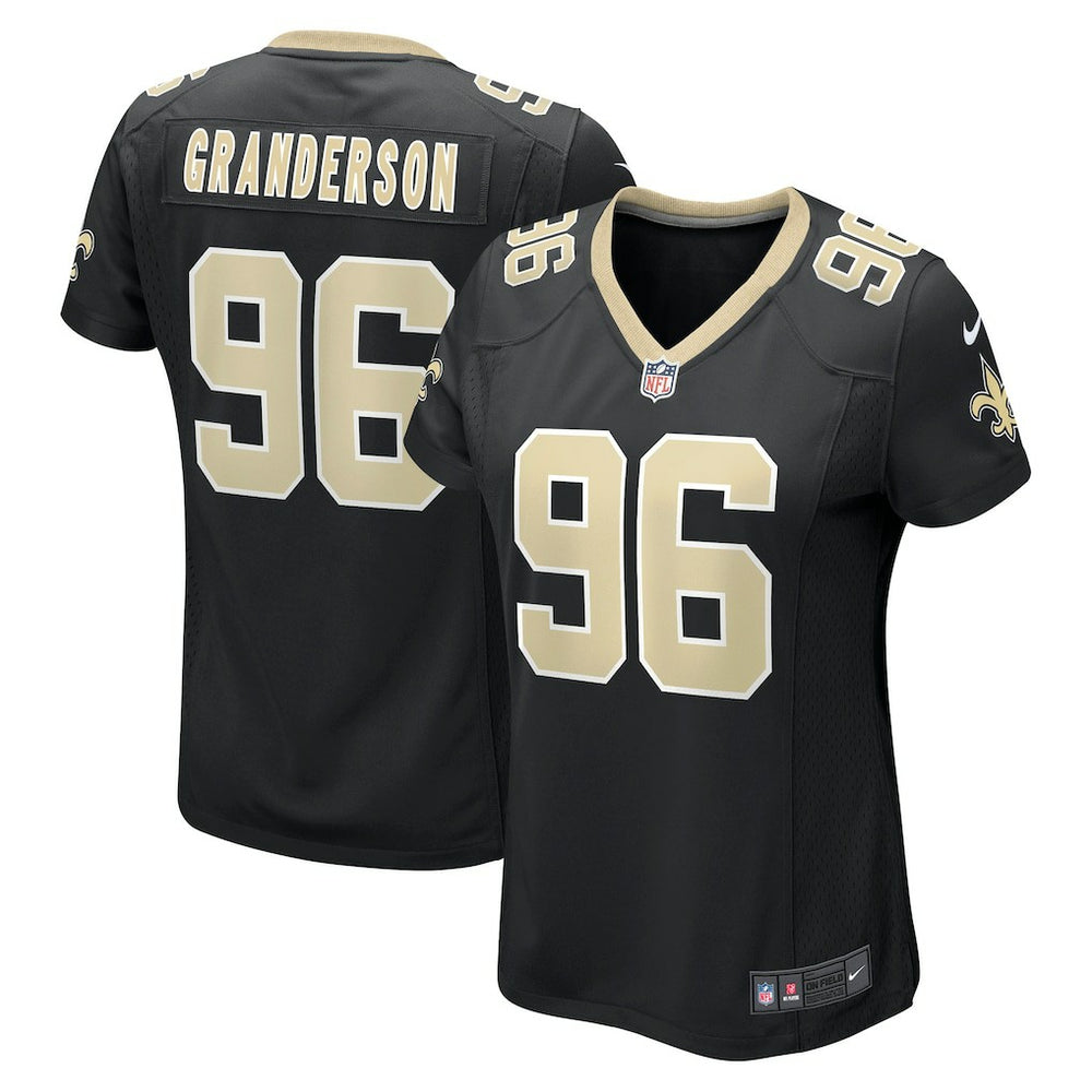 Carl Granderson New Orleans Saints Women's Game Jersey - Black - Nike