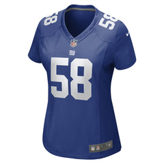 Casey Kreiter New York Giants Women's Game Jersey - Royal - Nike