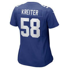 Casey Kreiter New York Giants Women's Game Jersey - Royal - Nike