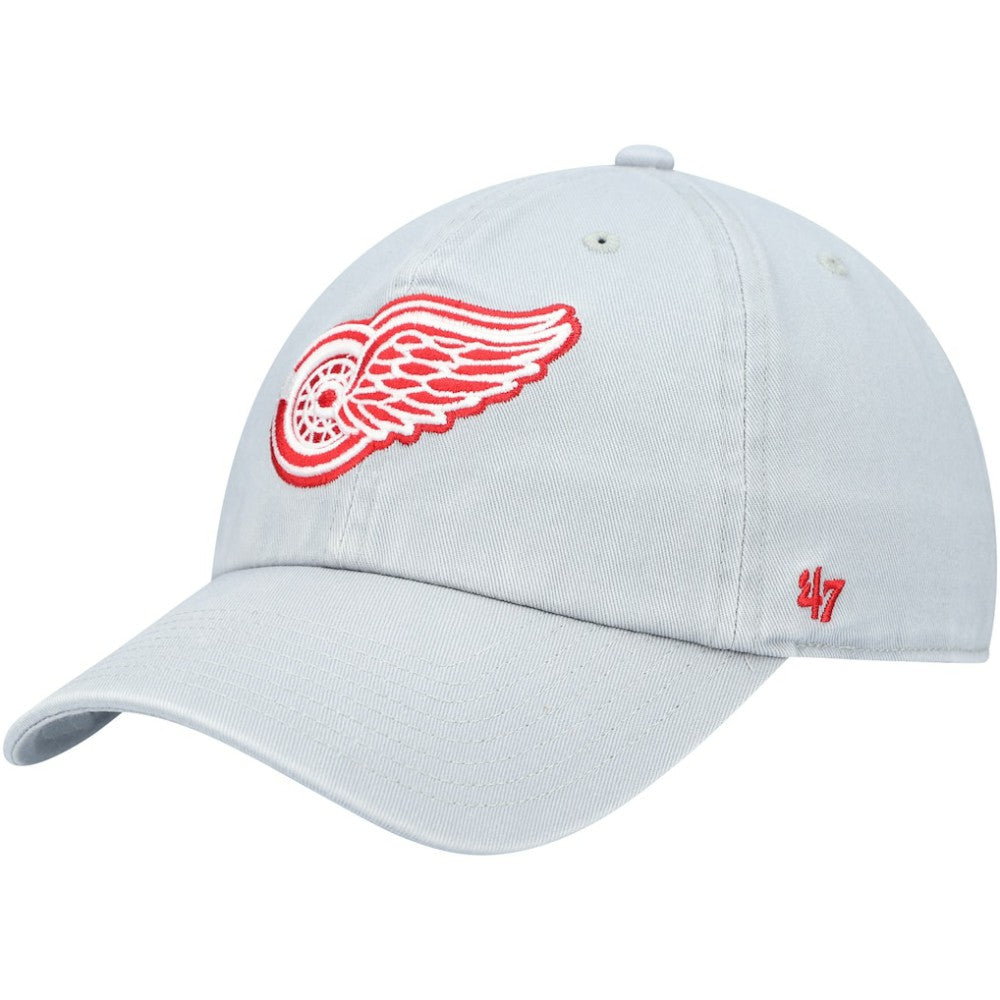 Detroit Red Wings '47 Team Clean Up Adjustable Hat - Gray | 47 brand Lifestyle