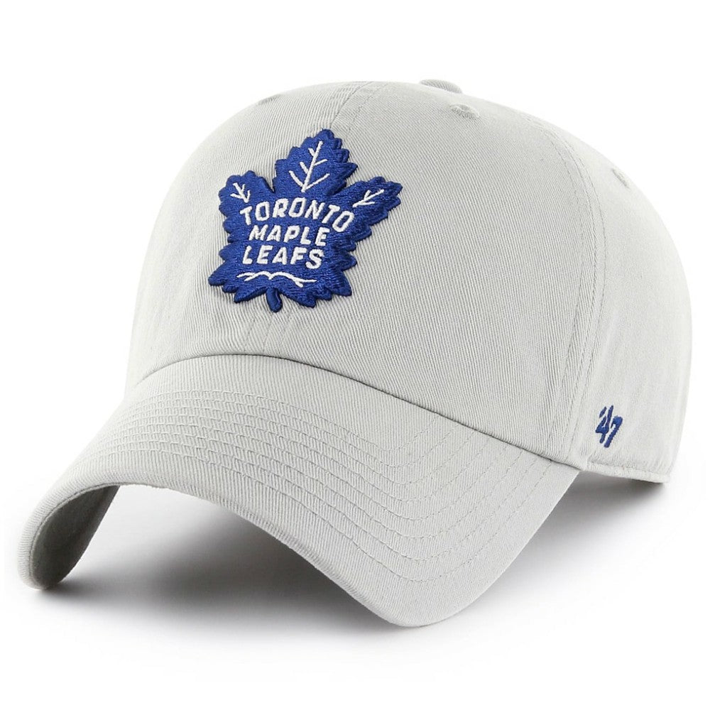 Toronto Maple Leafs '47 Team Clean Up Adjustable Hat - Gray | 47 brand Lifestyle
