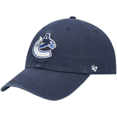 Vancouver Canucks '47 Team Clean Up Adjustable Hat - Navy | 47 brand Lifestyle