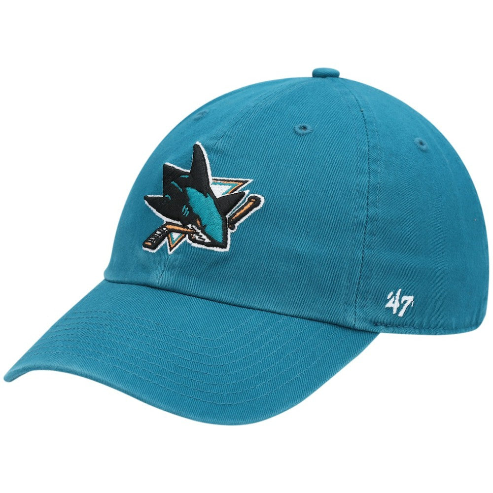 San Jose Sharks '47 Team Clean Up Adjustable Hat - Teal | 47 brand online