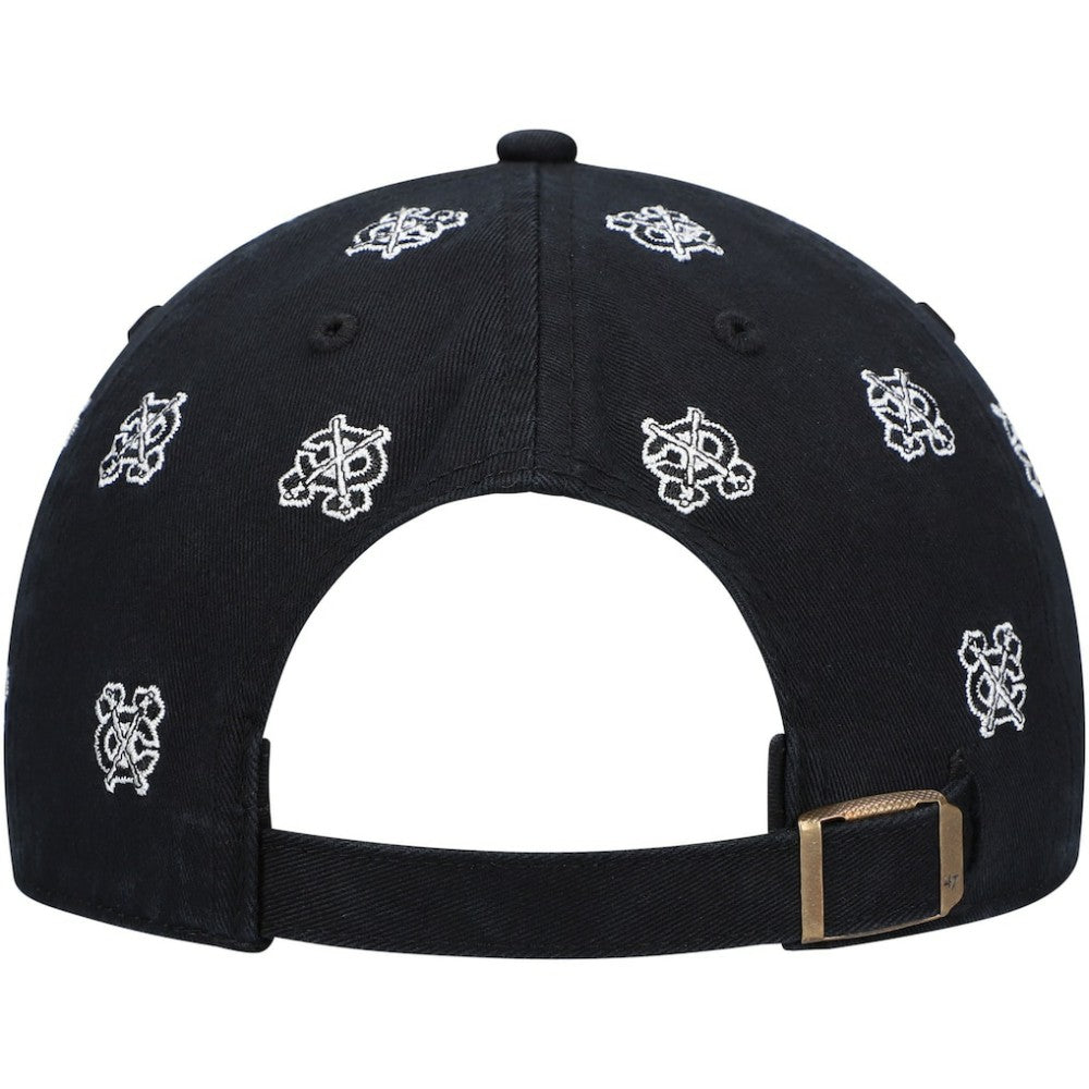 Chicago Blackhawks '47 Women's Confetti Clean Up Adjustable Hat - Black | 47 brand sale