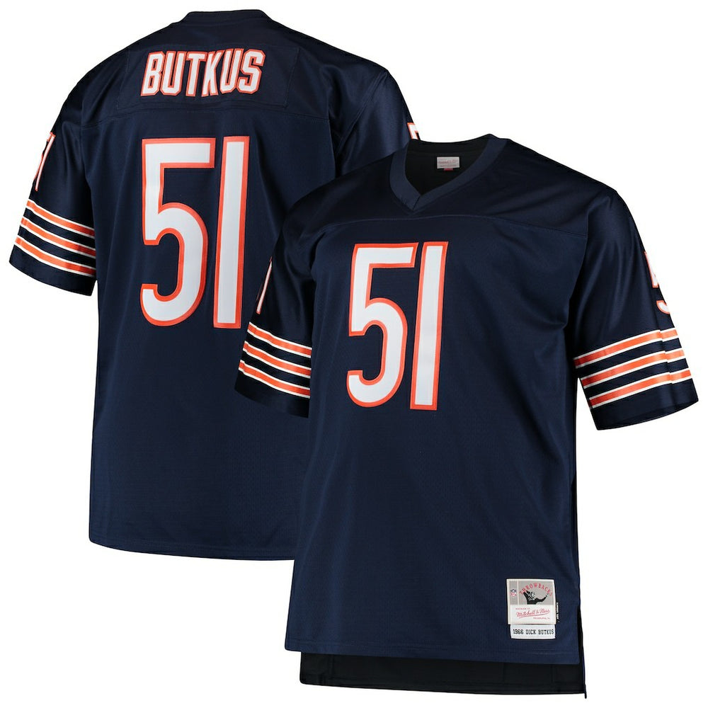 Dick Butkus Chicago Bears Big & Tall 1966 Retired Player Replica Jersey - Navy - Mitchell & Ness