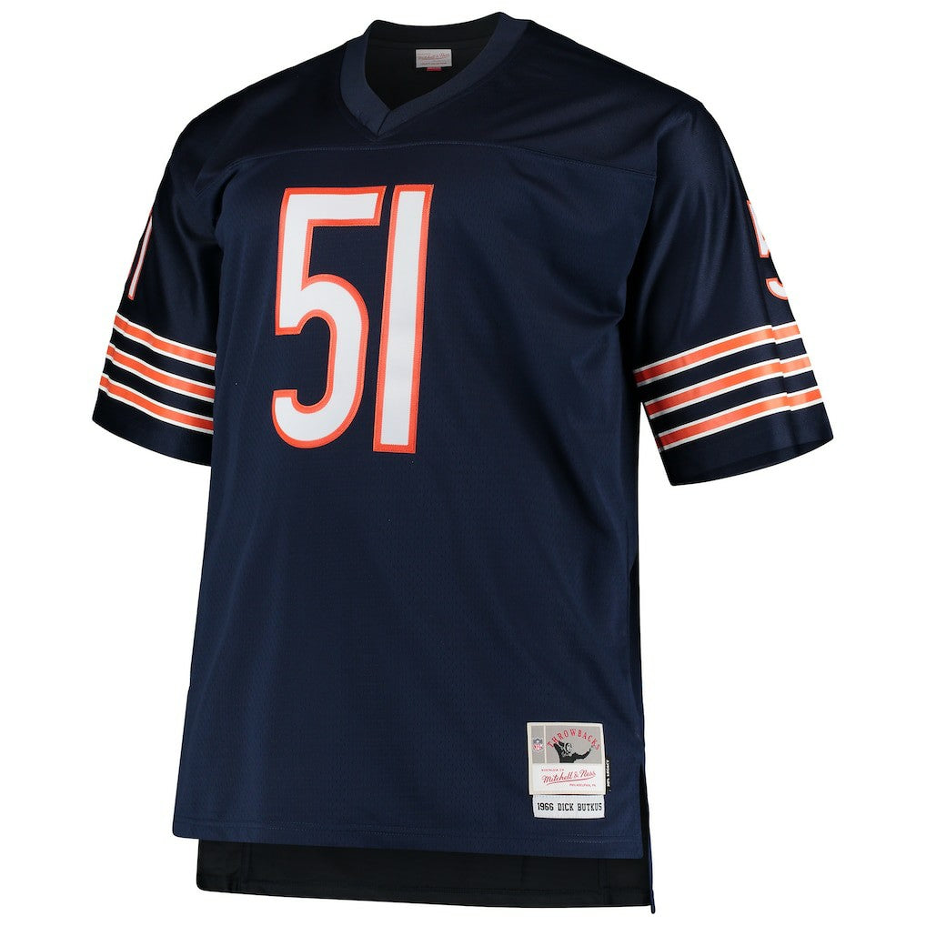 Dick Butkus Chicago Bears Big & Tall 1966 Retired Player Replica Jersey - Navy - Mitchell & Ness
