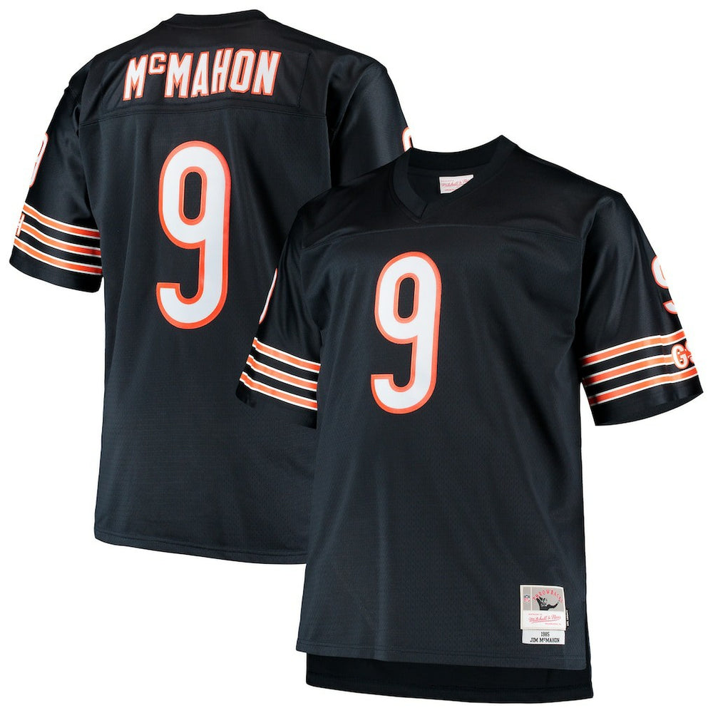 Jim McMahon Chicago Bears Big & Tall 1985 Retired Player Replica Jersey - Navy - Mitchell & Ness