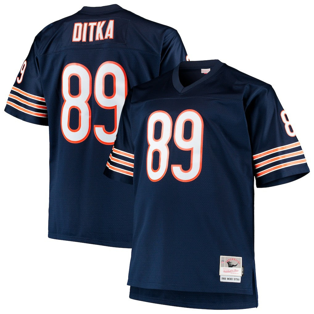 Mike Ditka Chicago Bears Big & Tall 1966 Retired Player Replica Jersey - Navy - Mitchell & Ness