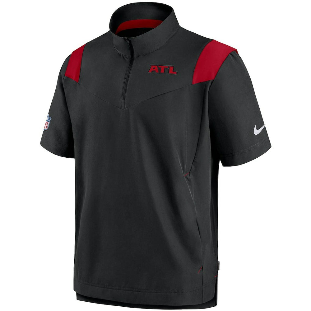 Atlanta Falcons Sideline Coaches Short Sleeve Quarter-Zip Jacket - Black - Nike
