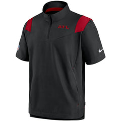 Atlanta Falcons Sideline Coaches Short Sleeve Quarter-Zip Jacket - Black - Nike