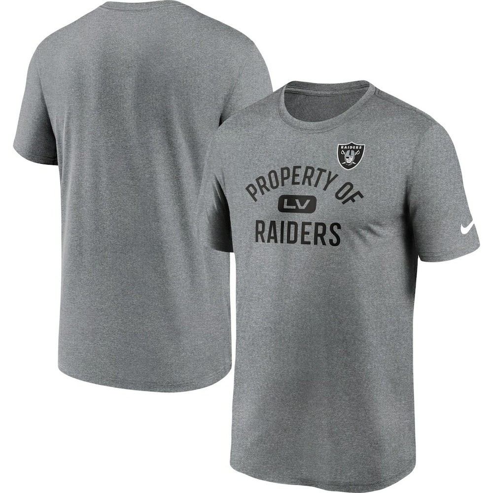 Las Vegas Raiders Legend Property Of Performance T-Shirt - Heather Charcoal - Nike