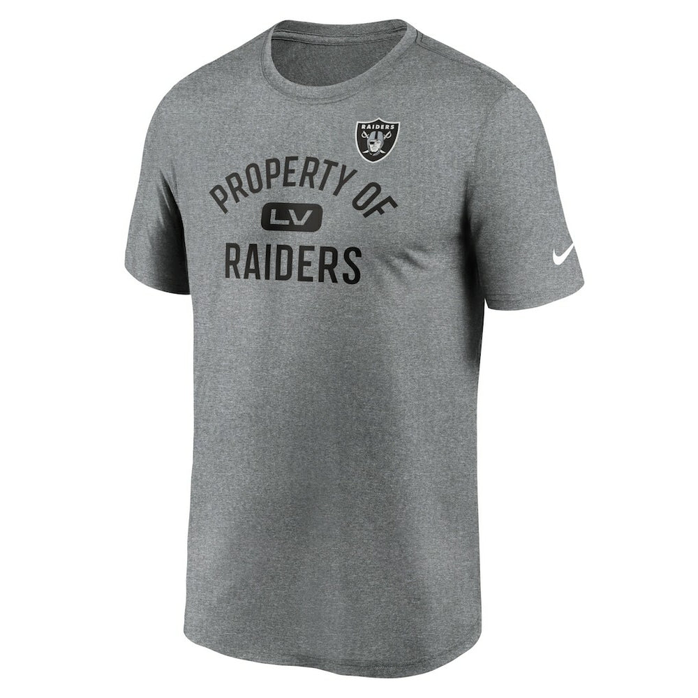 Las Vegas Raiders Legend Property Of Performance T-Shirt - Heather Charcoal - Nike