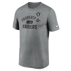 Las Vegas Raiders Legend Property Of Performance T-Shirt - Heather Charcoal - Nike
