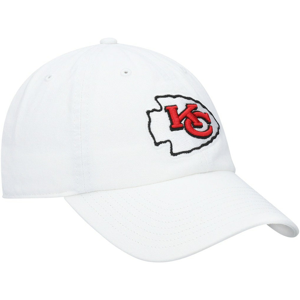 Kansas City Chiefs '47 Logo Clean Up Adjustable Hat - White - 47 brand