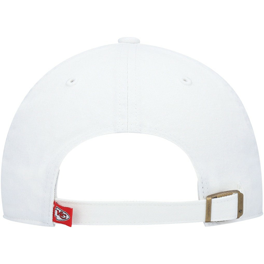 Kansas City Chiefs '47 Logo Clean Up Adjustable Hat - White - 47 brand